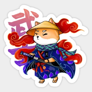 Samurai Corgi Sticker